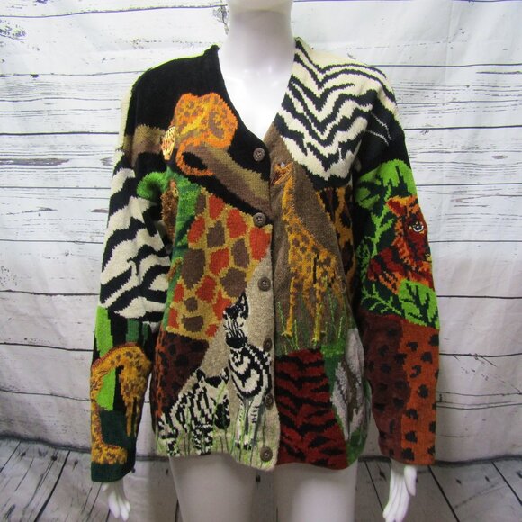 Design Options by Philip & Jane Gordon Jungle Cardigan Sweater - Picture 1 of 11